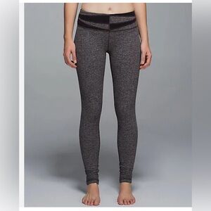 Lululemon Wunder Under Pant Giant Herringbone Black Heathered Black Size 4